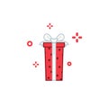 25th of December of Christmas day calendar icon,Vector and Illustration Royalty Free Stock Photo
