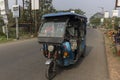 12th December,2021, Narendrapur, West Bengal, India: A E rickshaw on road of Kolkata