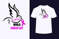 4th February World Cancer Day T-Shirt Design