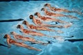 15th Fina world Championship syncro swimming technical team Royalty Free Stock Photo