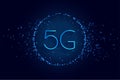 5th generation internet wireless technology digital background