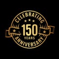 150 years anniversary celebration logotype. 150th years logo. Vector and illustration.