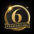 6th golden anniversary logo