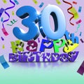 30 th Happy Birthday 3d.