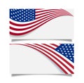 4th of July with American Flag vector illustration background