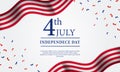 4th july american independence day flyer template with flag Royalty Free Stock Photo