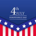 4th july american independence day flyer template with flag Royalty Free Stock Photo