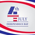 4th july american independence day flyer template with flag Royalty Free Stock Photo