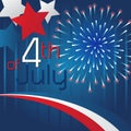 4th of July Background Template Design