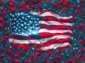 4th of July background, USA Presidents Day, Independence Day, Memorial day, US election concept. Generative AI