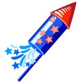 4th july blue rocket