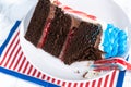 4th of July chocolate cake