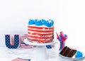 4th of July chocolate cake