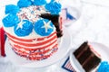 4th of July chocolate cake