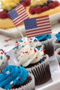 4th of July Chocolate Cupcakes