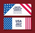 4th july day cartels Royalty Free Stock Photo