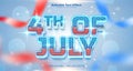 4th of july Editable text effect in modern trend style Royalty Free Stock Photo
