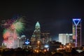 4th of july firework over charlotte skyline