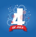 4th july fireworks background. celebration usa independence day symbol of united states freedom, patriotic holiday Royalty Free Stock Photo