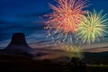 4th of July fireworks celebration at Devil's Tower National Mounument