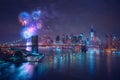 4th of July Fireworks in New-York Royalty Free Stock Photo