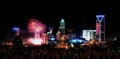 4th of july fireworks skyshow charlotte nc Royalty Free Stock Photo