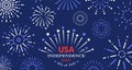 4th of july. Freedom fireworks, usa independence day poster. American liberty, united states national festive invitation