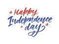 4th of July. Happy Independence day calligraphy