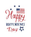 4TH JULY. HAPPY INDEPENDENCE DAY. HOLIDAY HAND LETTERING