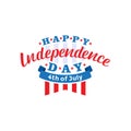 4th of July. Happy Independence Day vector. Fourth of July greeting design.