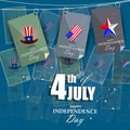 4th of July Independence Day of America background Royalty Free Stock Photo