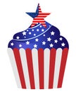 4th of July, Independence Day Cupcake clip art Royalty Free Stock Photo