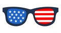 4th of July. Independence Day. Glasses in the USA flag colors. Vector illustration Royalty Free Stock Photo