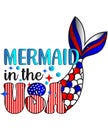 4th of July, Independence Day Mermaid In The USA Royalty Free Stock Photo