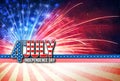4th Of July - Independence Day Retro Card Royalty Free Stock Photo