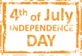 4th of July Independence Day Stamp Vector Royalty Free Stock Photo