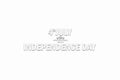 4th of July Independence Day text sign over white background