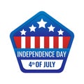 4th of July independence day vector.Happy 4th of July, Independence Day badges.