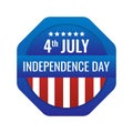 4th of July independence day vector.Happy 4th of July, Independence Day badges.