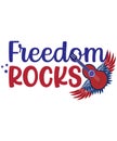 4th of July, Independence DayFreedom rocks, Royalty Free Stock Photo