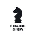 20th of July - international day of chess concept. beginning of a chess game on the old Board