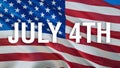 4th of july, Patriot Day US American Flag Waving background. USA American Flag waving in wind. US American Flag Closeup, 3d