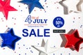 4th of July sale with holiday decorations