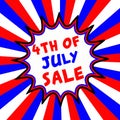4th Of July Sale Sign Illustration