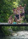 4th of July Swim, Strafford Vermont Royalty Free Stock Photo