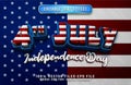 4th july text effect premium vectors Royalty Free Stock Photo