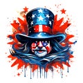 4th July Uncle Sam Vector Illustration Royalty Free Stock Photo