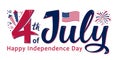 4th of July, United Stated independence day. Template design for poster, banner, postcard, flyer, greeting card