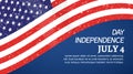 4th July USA flag background. Independence Day America poster. American independence celebration