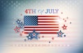 4th of July USA Independence Day background with USA flag, Celeb